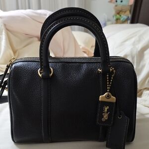 Coach RUBY Satchel 25 Black with Gold Accents